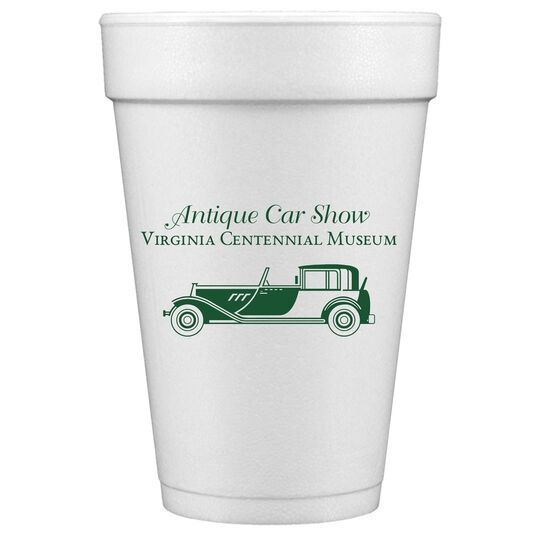Collector Car Styrofoam Cups